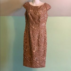 Mes Amies Boutique Gold Glittery Dress